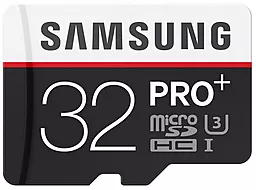 Карта памяти Samsung microSDHC 32GB PRO Plus Class 10 UHS-I U3 (MB-MD32DA/RU)