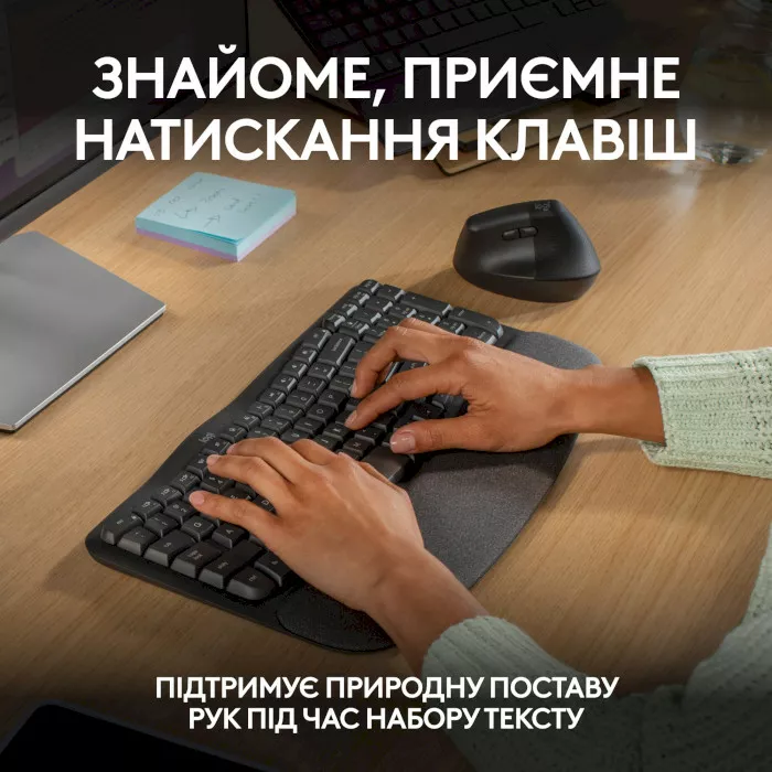 Клавіатура Logitech Wave Keys Bluetooth/Wireless Black (920-012304) - фото 7