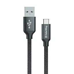 Кабель USB ColorWay USB Type-C Cable 2м Black (CW-CBUC008-BK)