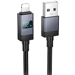 Кабель Hoco X118 USB-A - Lightning 12w 2.4a 1м cable Black