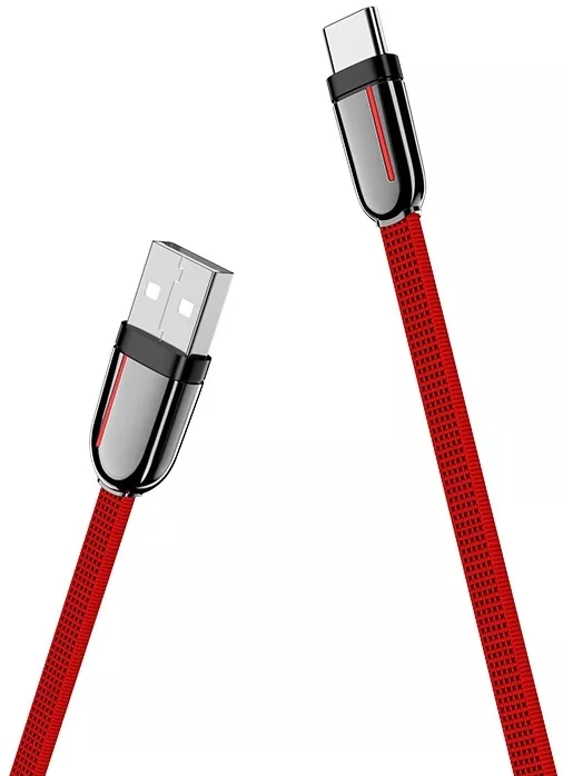 Кабель Hoco U74 Grand USB-A - Type-C 15w 3a 1.2м cable Red - фото 2