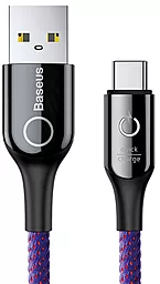 Кабель USB Baseus Light Intelligent Power-Off USB Type-C Cable Purple (CATCD-05)