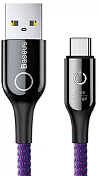 Кабель Baseus Light Intelligent Power-Off USB-A - Type-C 12w 2.4a 1м cable Purple (CATCD-05) - фото Кабель Baseus Light Intelligent Power-Off USB-A - Type-C 12w 2.4a 1м cable Purple (CATCD-05)