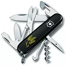 Мультитул Victorinox Climber Ukraine (1.3703.3_T1338u) Black Колоски пшеницы желтые - фото Мультитул Victorinox Climber Ukraine (1.3703.3_T1338u) Black Колоски пшеницы желтые