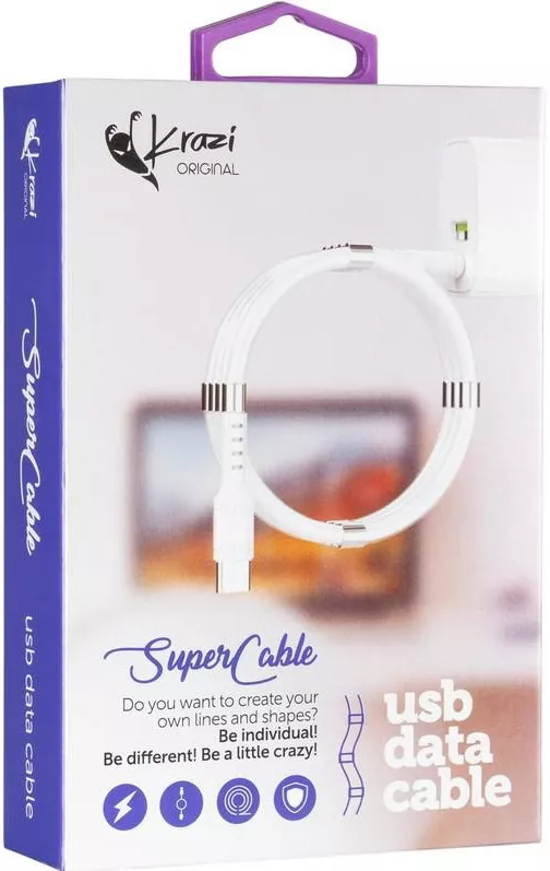 Кабель Krazi Super USB Type-C - Lightning 15w 3a 1м сable White (KZ-UC001) - фото 3