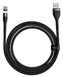 USB Кабель Baseus Zinc Magnetic Safe 5A USB Type-C Cable Gray/Black (CATXC-NG1)