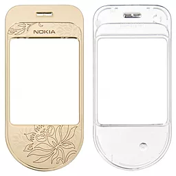 Корпусне скло дисплея Nokia 7370 (пластик) Gold - фото Корпусне скло дисплея Nokia 7370 (пластик) Gold