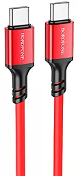 Кабель USB PD Borofone BX83 Famous 60W USB Type-C - Type-C Cable Red