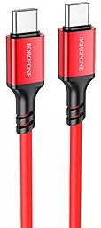 Кабель Borofone BX83 Famous USB Type-C - Type-C 60w 3a 1м PD cable Red - фото Кабель Borofone BX83 Famous USB Type-C - Type-C 60w 3a 1м PD cable Red