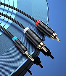 Аудио кабель Vention AUX mimi Jack 3.5 мм - 2xRCA M/M 3м cable black (BCLBI) - миниатюра 5