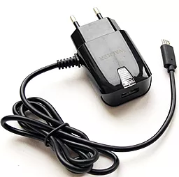 Мережевий зарядний пристрій Walker WH-22 2a USB-A charger + micro USB cable black