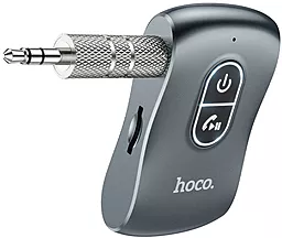 Bluetooth адаптер Hoco E73 Tour Car AUX BT5.0 Receiver Metal Gray