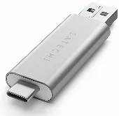 Переходник-Cardreader Satechi Aluminum Type-C/USB 3.0 and Micro/SD Silver (ST-TCCRAS) - миниатюра 3
