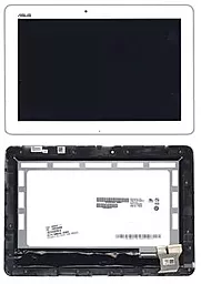 Дисплей для планшета Asus Eee Pad Transformer TF103CG  с тачскрином и рамкой, White