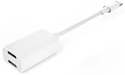 Аудио-переходник EasyLife M-F Lightning -> 2xLightning white - фото Аудио-переходник EasyLife M-F Lightning -> 2xLightning white