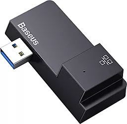 USB хаб Baseus Multifunctional USB 3.0 - 1xRJ45, 2xUSB 3.0 Black (CAHUB-FP01) - миниатюра 2