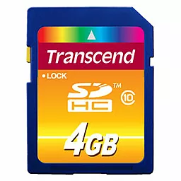 Карта памяти Transcend SDHC 4GB Class 10 (TS4GSDHC10) - фото Карта памяти Transcend SDHC 4GB Class 10 (TS4GSDHC10)