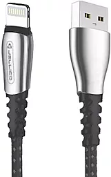 Кабель Jellico B2 USB-A - Lightning 12w 3.1a 1м cable Black/Grey - фото Кабель Jellico B2 USB-A - Lightning 12w 3.1a 1м cable Black/Grey