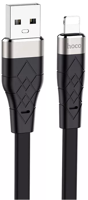 Кабель Hoco X53 Angel USB-A - Lightning 12w 2.4a 1м cable Black - фото 1