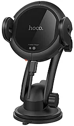 Автотримач з бездротовою зарядкою, с автозатисканням Hoco CA35 Plus with Wireless Charger Black