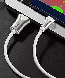 Кабель Hoco U67 Soft Silicone USB-A - micro USB 12w 2.4a 1.2м cable White - мініатюра 3 Кабель Hoco U67 Soft Silicone USB-A - micro USB 12w 2.4a 1.2м cable White - мініатюра 3