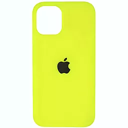 Чехол Silicone Case Full для Apple iPhone 12, iPhone 12 Pro Fluorescent green