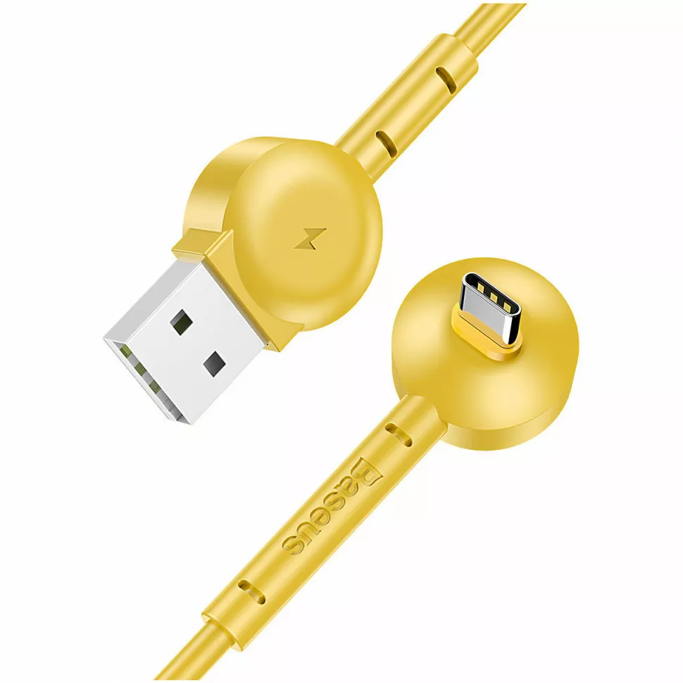 Кабель Baseus Maruko L-Shaped USB-A - Type-C 10.5w 1м cable Yellow (CATQX-0Y) - фото 4