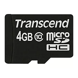 Карта памяти Transcend microSDHC 4GB Class 10 (TS4GUSDC10) - фото Карта памяти Transcend microSDHC 4GB Class 10 (TS4GUSDC10)
