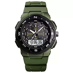 Наручний годинник SKMEI 4541/1454AG Ukraine Army Green - фото Наручний годинник SKMEI 4541/1454AG Ukraine Army Green