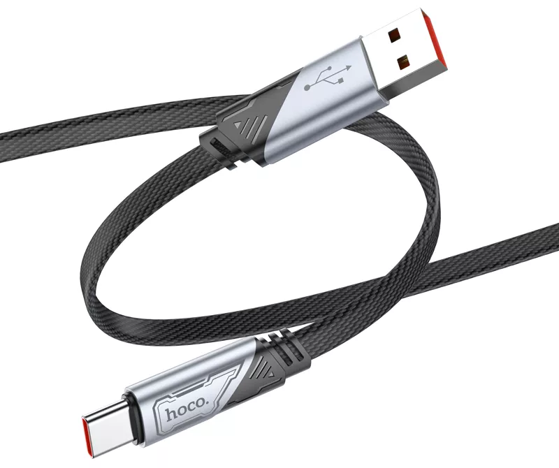 Кабель Hoco U119 Machine USB-A - Type-C 25w 5a 1.2м cable Black - фото 2