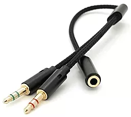 Аудіо розгалужувач Voltronic KY-192 mini Jack 3.5mm 2xM/F cable 0.2 м black