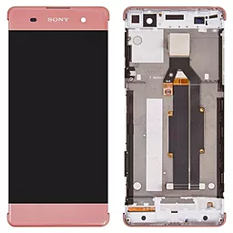 Дисплей Sony Xperia XA (F3111, F3112, F3113, F3115, F3116) с тачскрином и рамкой, оригинал, Pink - фото Дисплей Sony Xperia XA (F3111, F3112, F3113, F3115, F3116) с тачскрином и рамкой, оригинал, Pink