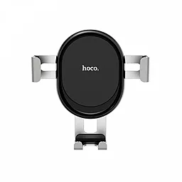Автотримач с автозатисканням Hoco CA56 Plus Armor Metal Gravity Car Holder Black/Silver