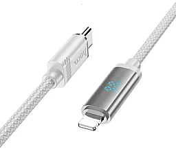 Кабель Hoco U127 USB Type-C - Lightning 27w 3a 1.2м PD сable silver - мініатюра 2