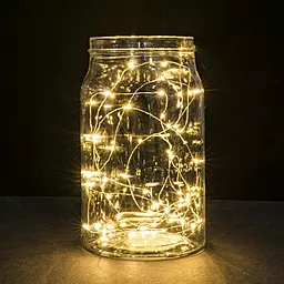 Гирлянда РОСА нить (50 LED USB+2xAA) 5 метров Теплый белый - фото Гирлянда РОСА нить (50 LED USB+2xAA) 5 метров Теплый белый