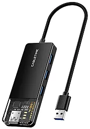 Мультипортовий USB-A хаб CABLETIME Toslink M/M cable 2 м black (CB02B)