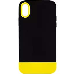 Чохол Epik TPU+PC Bichromatic для Apple iPhone XR (6.1")  Black / Yellow