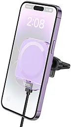 Держатель Hoco HW17 Crystal (air outlet) Romantic Purple - фото Держатель Hoco HW17 Crystal (air outlet) Romantic Purple