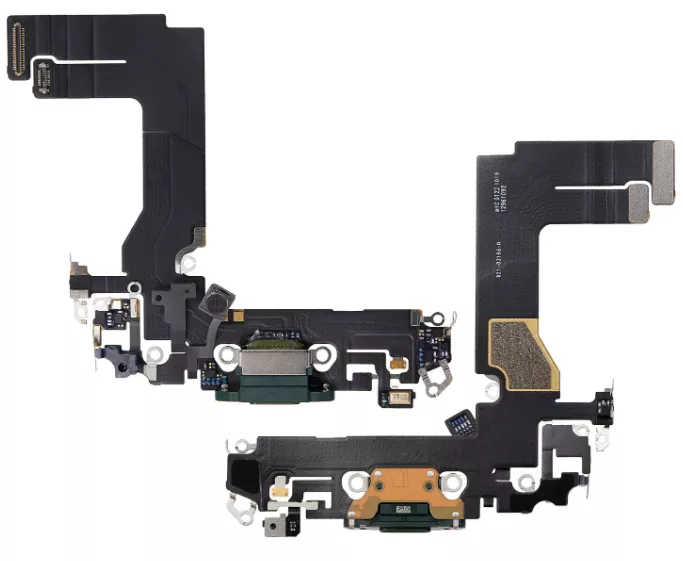 Нижній шлейф Apple iPhone 13 mini з роз'ємом зарядки, з мікрофоном Original Green - фото 1