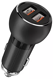 Автомобильное зарядное устройство с быстрой зарядкой LDNio Quick Charge 3.0 2USB + Type-C Cable Black (C503Q) - миниатюра 3