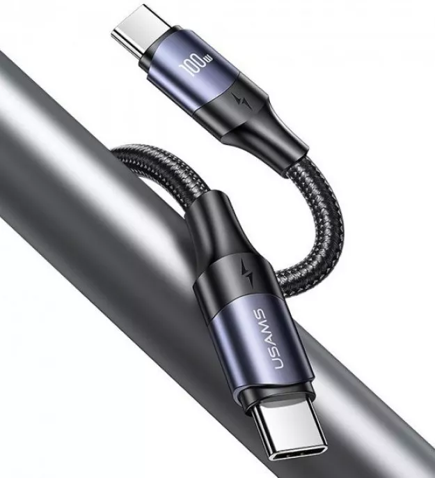 Кабель Usams U71 USB Type-C - Type-C 100w 5a 3м PD cable Black - фото 3
