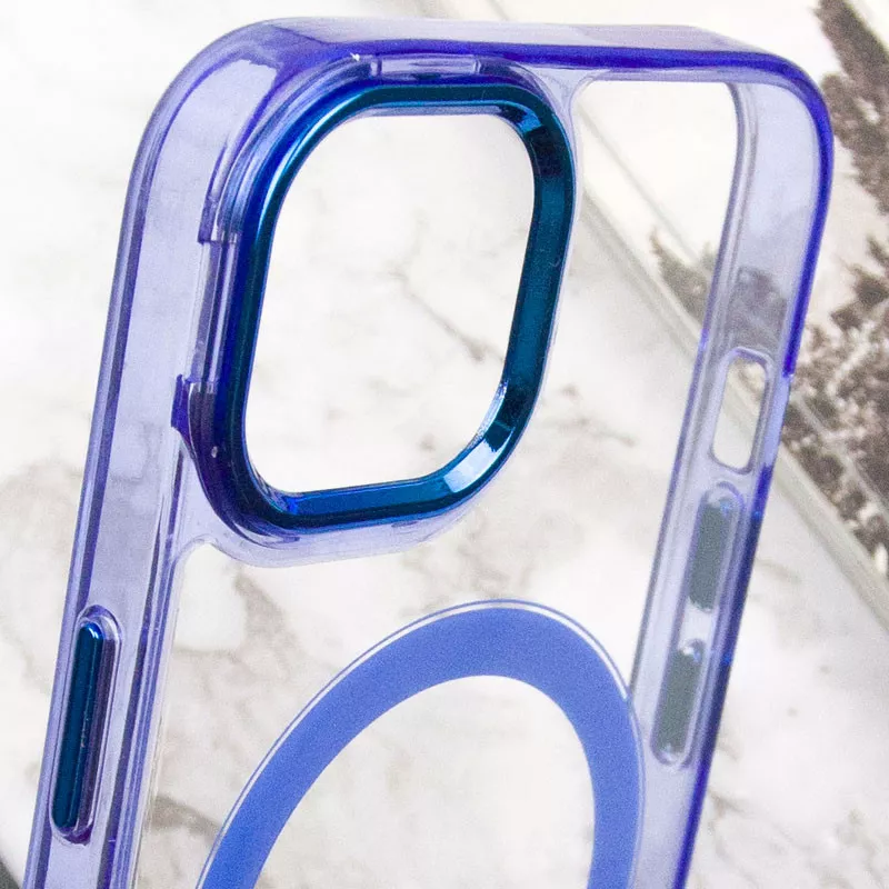Чехол Epik Iris with MagSafe для Apple iPhone 14 Blue - фото 6