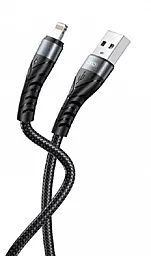 Кабель USB XO NB209 Braided 2.4A USB Lightning Cable Black