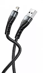 Кабель XO NB209 Braided USB-A - Lightning 12w 2.4a 1м cable Black