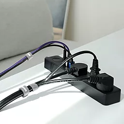 Органайзер для кабелей Baseus Colourful Circle 3м Gray (ACMGT-F0G) - миниатюра 5
