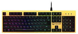 Клавиатура HATOR Rockfall Yellow Edition Mechanical Blue RU (HTK-601)