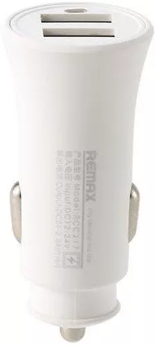 Автомобільний зарядний пристрій Remax RCC-217 2.4a 2xUSB-A ports car charger + 3-in-1 USB-A to USB-C/micro USB/Lightning cable white (RCC-217) - фото 2