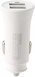 Автомобільний зарядний пристрій Remax RCC-217 2.4a 2xUSB-A ports car charger + 3-in-1 USB-A to USB-C/micro USB/Lightning cable white (RCC-217) - мініатюра 2 Автомобільний зарядний пристрій Remax RCC-217 2.4a 2xUSB-A ports car charger + 3-in-1 USB-A to USB-C/micro USB/Lightning cable white (RCC-217) - мініатюра 2