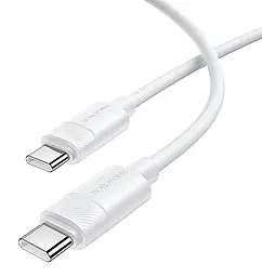 Кабель Borofone BX123 USB Type-C - Type-C 60w 3a 1м PD cable White - фото Кабель Borofone BX123 USB Type-C - Type-C 60w 3a 1м PD cable White