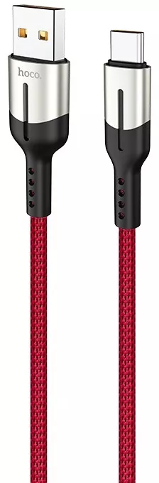 Кабель Hoco U68 Gusto USB-A - Type-C 25w 5a 1.2м cable Red - фото 1